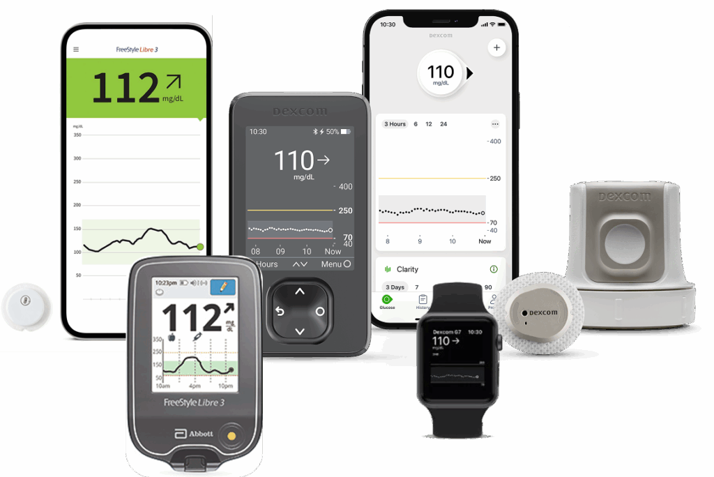 Dexcom and Freestyle Libre devices