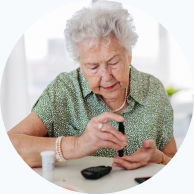 Woman having Fingersticks